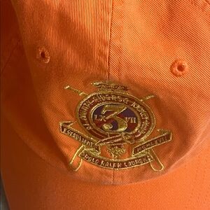 Vintage Polo Ralph Lauren Baseball Cap Crest Orange OS